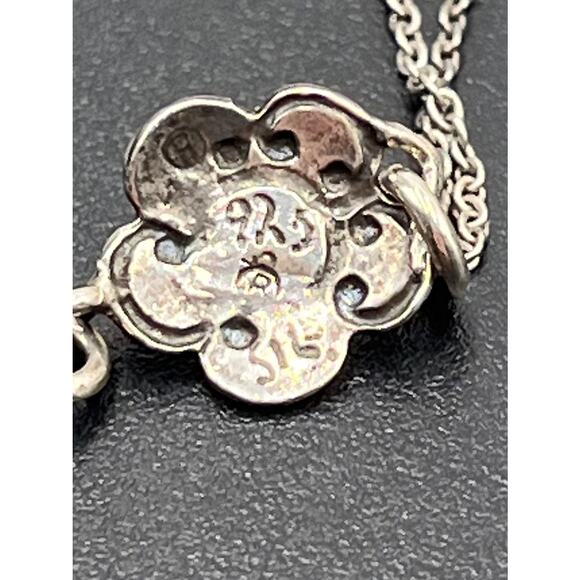 Carolyn Pollack Relios Filigree Sterling Silver Pendant Opal cabochon Necklace - Picture 6 of 13